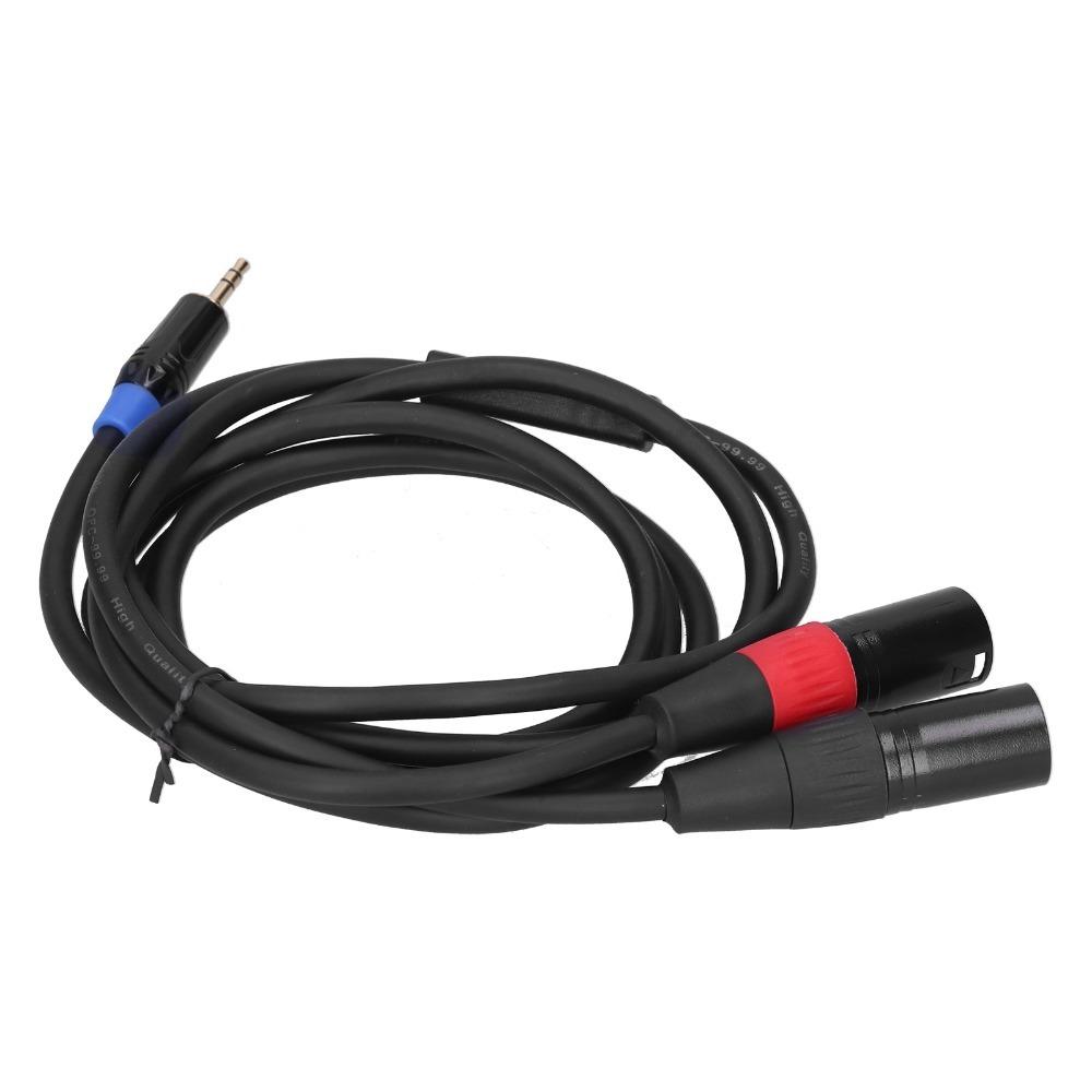 3.5mm Stereo Male 3.5mm Male To Dual 2 XLR Male Plug Male To Dual XLR Connector  Audio Equipment