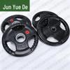 Junyuede Large Hole Hand-Grip Rubberized Barbell Plate