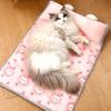 Lovely Pattern Pet Cooling Mat For Small Dog Cats Soft Ice Silk Fabric Bedding Machine Washable Nonslip Design Pet Bed