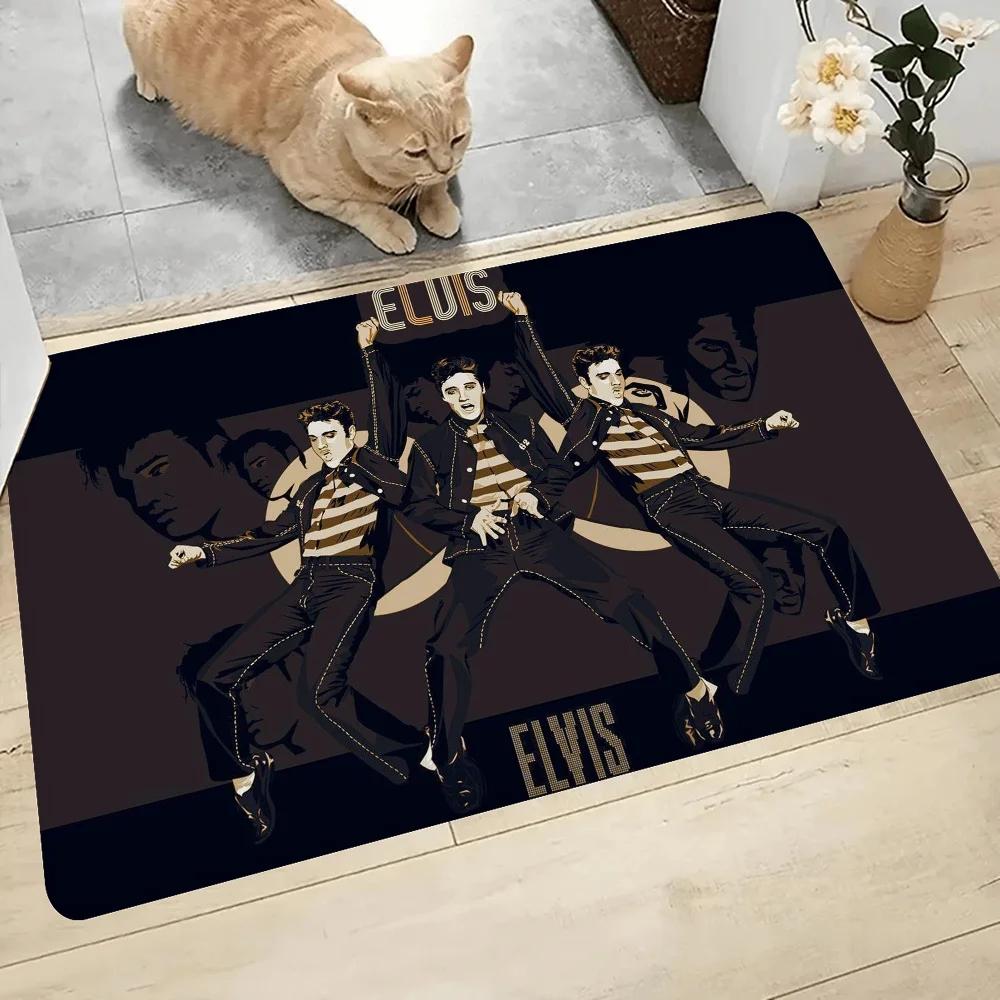 E-Elvis Presley Hallway Carpet Washable Non-Slip Living Room Sofa Chairs Area Mat Kitchen Doormat Area Rug Home Decor