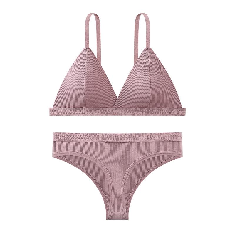 Французский бюстгальтер с треугольной чашкой без косточек для женщин - Тонкие бретели, Дышащий и удобный