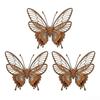 1/3PCS Hollow Double Layer Rusty Butterfly Wall Hanging Metal Butterfly Sculpture  Yard