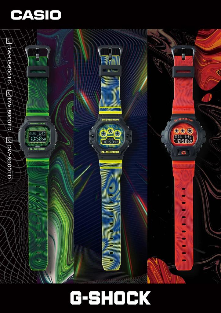 Casio Time Distortion Эксклюзив в Интернете Часы G-Shock, Серия, DW-6900TD-4JF, Мужские, Мультиколор,