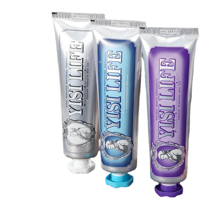 Yisi Life Whitening Toothpaste - Fresh Mint, Grape, Lychee, and Sea Salt Flavor