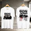 Bon Jovi Forever Tour 2026 Мерч Футболка 100% Хлопок Унисекс Унисекс Унисекс Футболка Летняя Винтажная Y2k Для фанатов Повседневная Футболка Уличная одежда