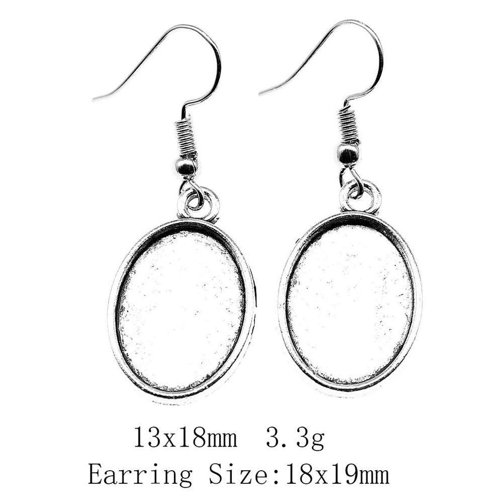 Подарки для женщин Винтажные серьги Овальные серьги-крючки Стеклянный кабошон Основание Подставка Подставка Серьги-подвески и подвески Женские сумки Серьги