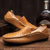 2024 Plus Size 46 47 Men Leather Casual Shoes Formal Mens Loafers Moccasins Italian Breathable Slip On Male Boat Shoes Driving Shoes