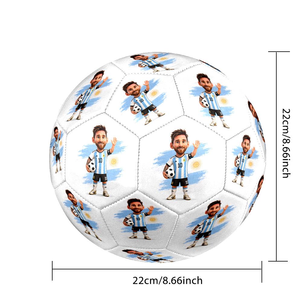 Colorful Messi Logo Design Size 5 Soccer Ball Machine Sewn Indoor/Outdoor Training and Matches for Football Accessories