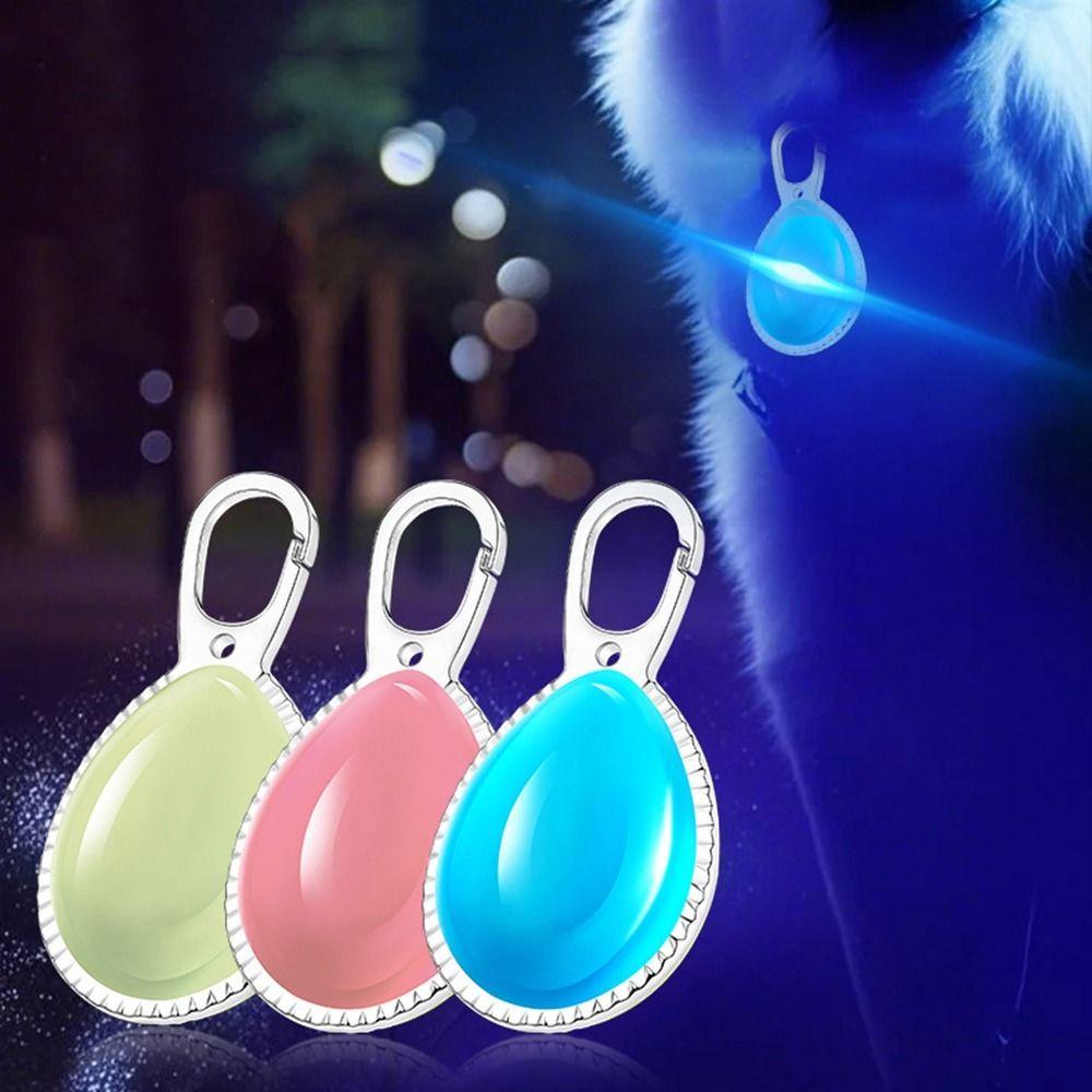 2Pcs Plastic LED Dog Collar Pendant Rechargeable Anti-Lost Luminous Collar High-Visibility Waterproof Dog Walking Lamp Pendant