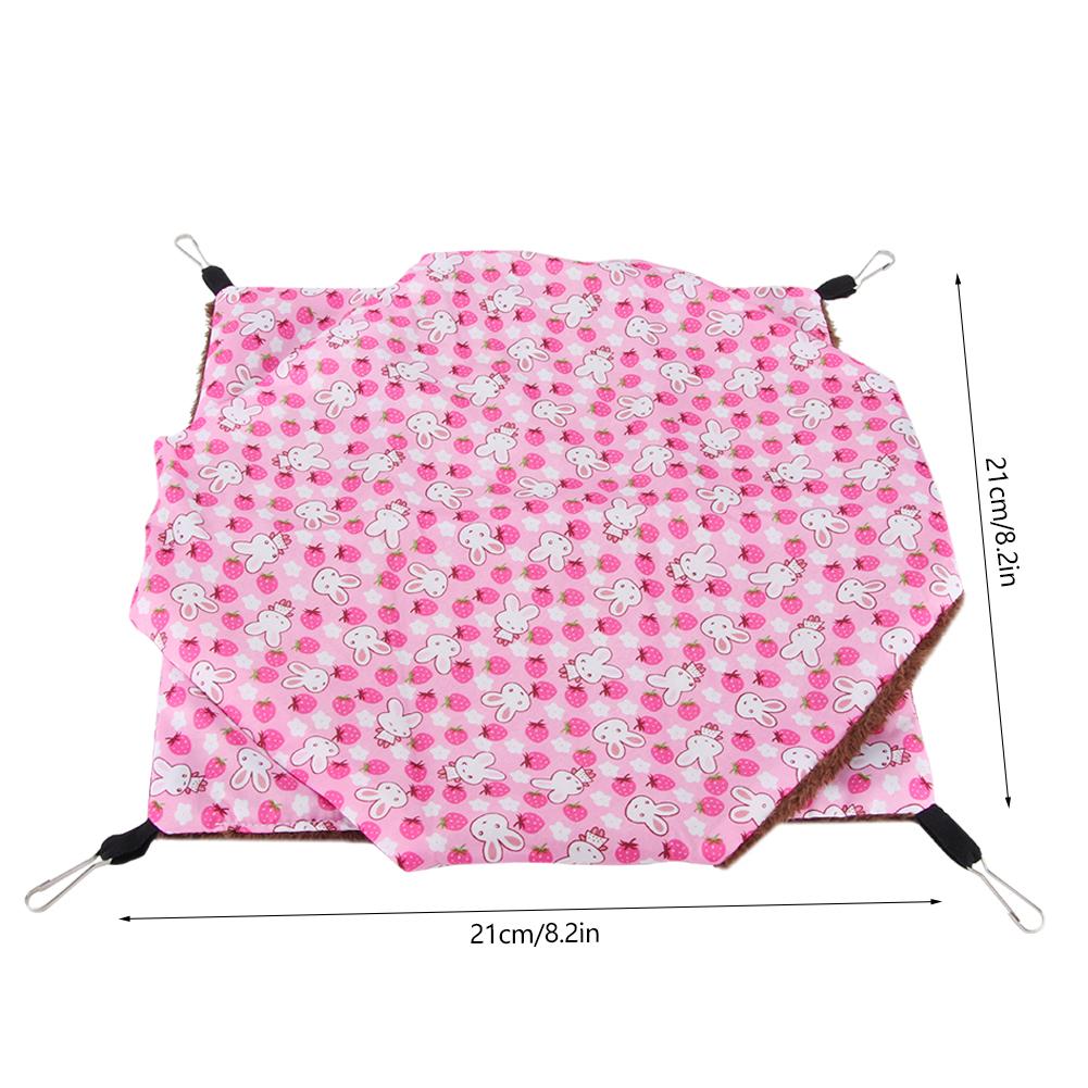 Розовый кролик двухслойный теплый гамак-подвесная кровать-домик-спальный мешок для белки и мелких питомцев