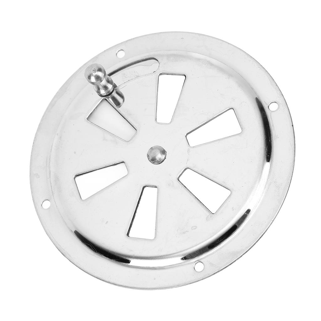 4 Inch Round Louver Vent Cover with Side Knob Adjustable 316 Stainless Steel Air Vent Grille for Boats Marine Yacht Home