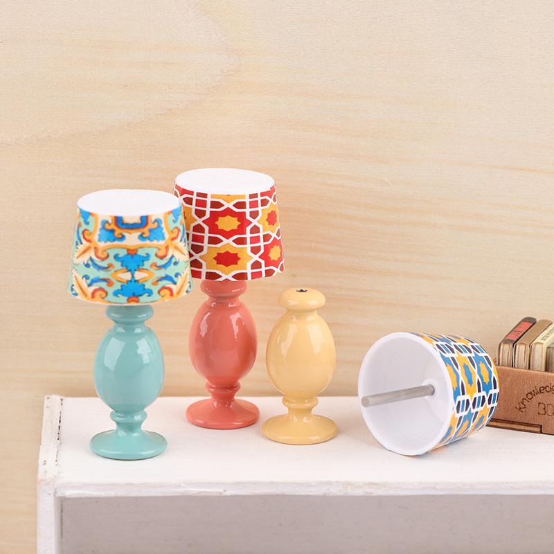 1:12 миниатюрных настольных ламп для кукольного домика, модель для изучения, мебель для кукольного домика, украшение для микросцены, световое украшение, игрушки для ролевых игр