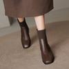 Осенне-зимние эластичные ботильоны женские модные вязаные короткие ботинки женские туфли на высоком каблуке повседневная обувь Botas De Mujer