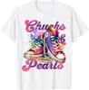 Футболка с надписью Chucks And Pearls I'M With Her Kamala