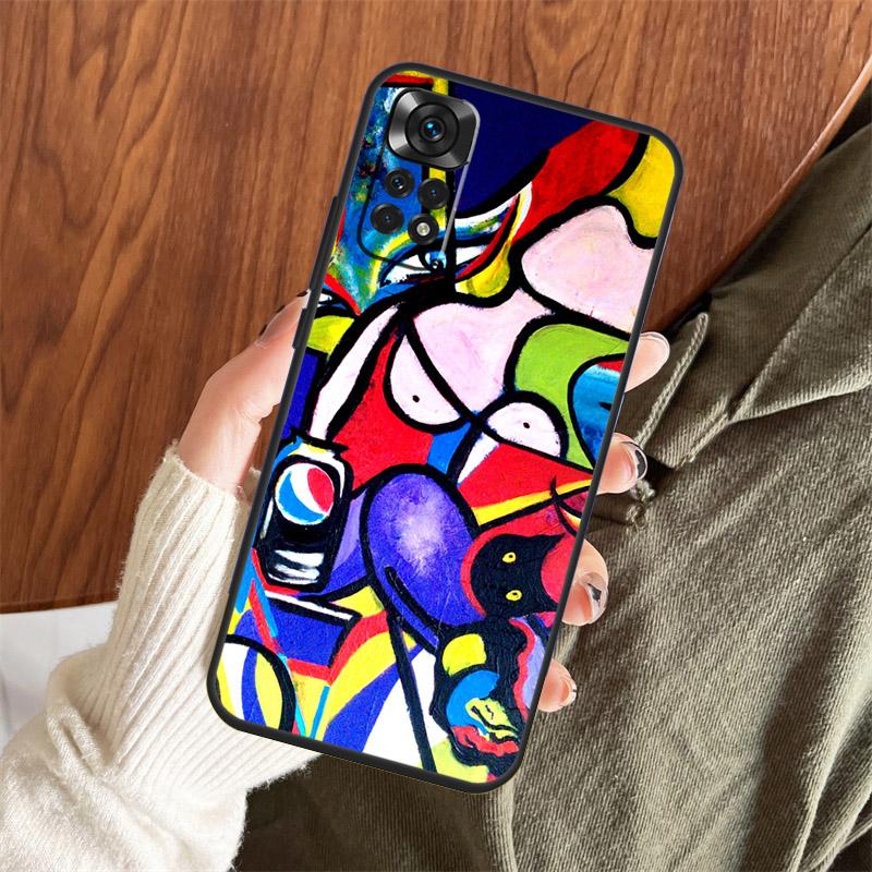 Чехол-картина в стиле абстракционизма Пикассо для Xiaomi Redmi Note 13 14 Pro 12 11 10 15 Pro Plus Redmi 15 C 13 10C 12C 13C 14C