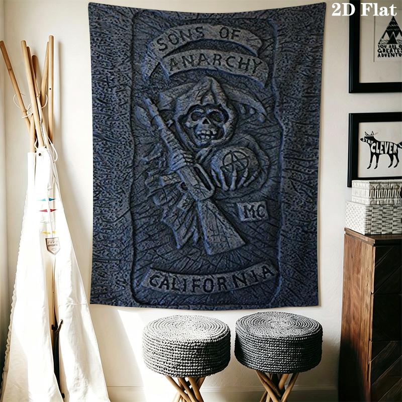 Son Anarchy Mc Emblem Threepiece Set 1 Duvet Cover 2 Pillowcase Without Core Duvet Cover And Pillowcase Christmas Birthday Gift Bedding Set