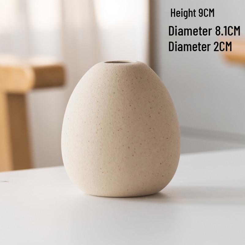 Скандинавская ретро керамическая ваза цвета ржавчины с черными пятнами