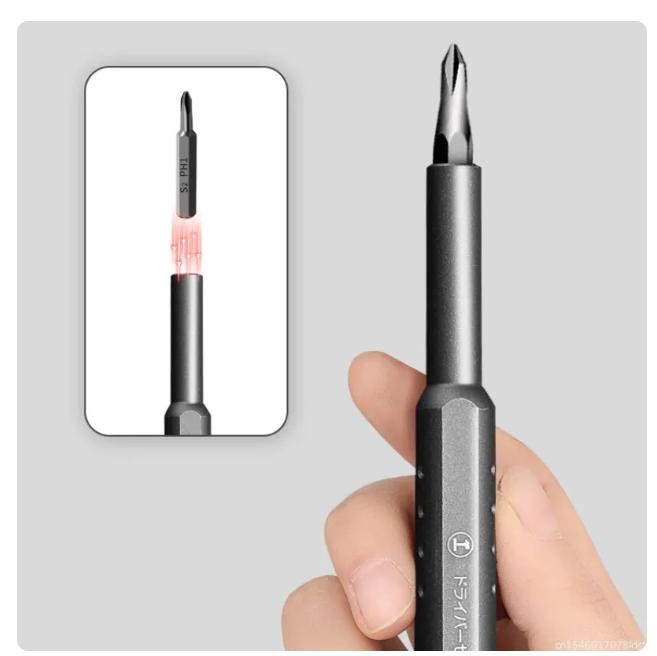 Набор отверток xiaomi mijia, 2024, 44 прецизионных магнитных биты, набор съемных отверток, мини-ручные инструменты для ремонта смартфонов на ПК