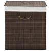 VidaXL Rectangular Laundry Basket Bamboo Dark Brown