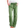 Women's Casual Straight Leg Pants Solid Color Casual Long Pants With Pockets