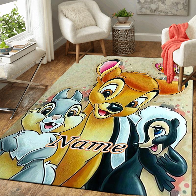 Custom 1Pc Bambi Friends Rug Office Carpet Indoor Outdoor Entrance Doormat Nonslip Soft And Comfortable Living Room D9161