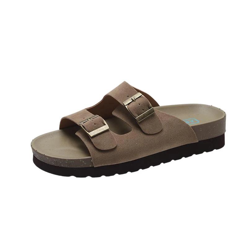 Slippers Platform Low Shoes Woman  Shale Female Beach Pantofle Luxury Slides Soft Sabot New Summer Designer Rome Fabri