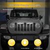 Светодиодные дневные ходовые огни RGB для решетки радиатора Jeep Wrangler JL 18-23 с 7-цветным управлением через приложение