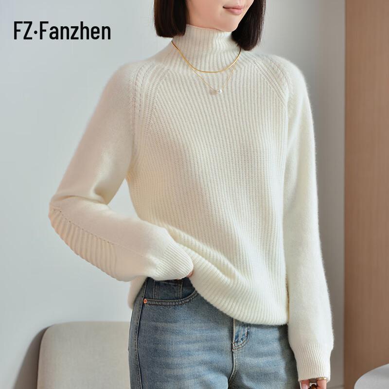 Женский свитер с высоким воротником Fanzhen из 100% шерсти