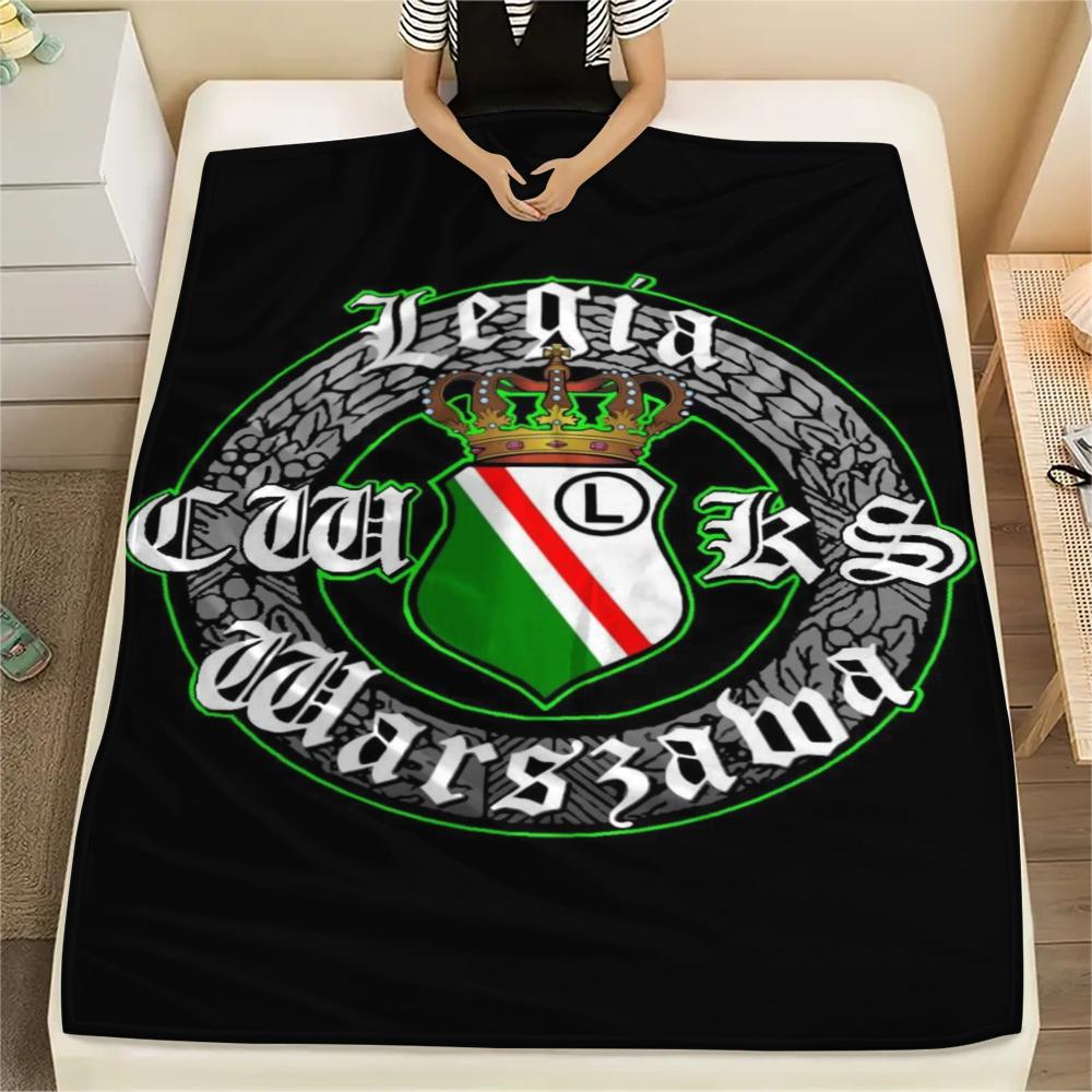 1 шт. Фланелевое одеяло с принтом Legia Warsaw, Высокое качество, Удобное для всех сезонов, Домашний декор, Тепло и комфорт, Идеально для рождественских подарков68