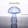Glass Colorful Mushroom Vase Nordic Style Indoor Home Decoration Hydroponic Flower Arrangement Ornament Desktop Home Decor