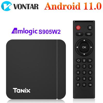 Tanix W2 Смарт ТВ Бокс Android 11 Amlogic S905W2 2ГБ 16ГБ Поддержка 4K AV1 Двухдиапазонный Wi-Fi Приставка