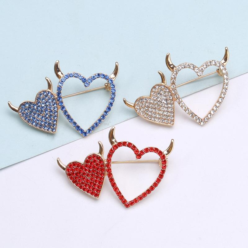 Универсальная брошь Love Brooch High-End Fashion со стразами Love Pin Женская одежда Аксессуары Корсаж