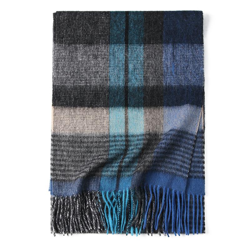 Women Scarf 100% Wool MODERN NEW SAGA Knitted Wool Scarves Plaid Shawl Autumn Winter Thick Warm Female Knit Scarf