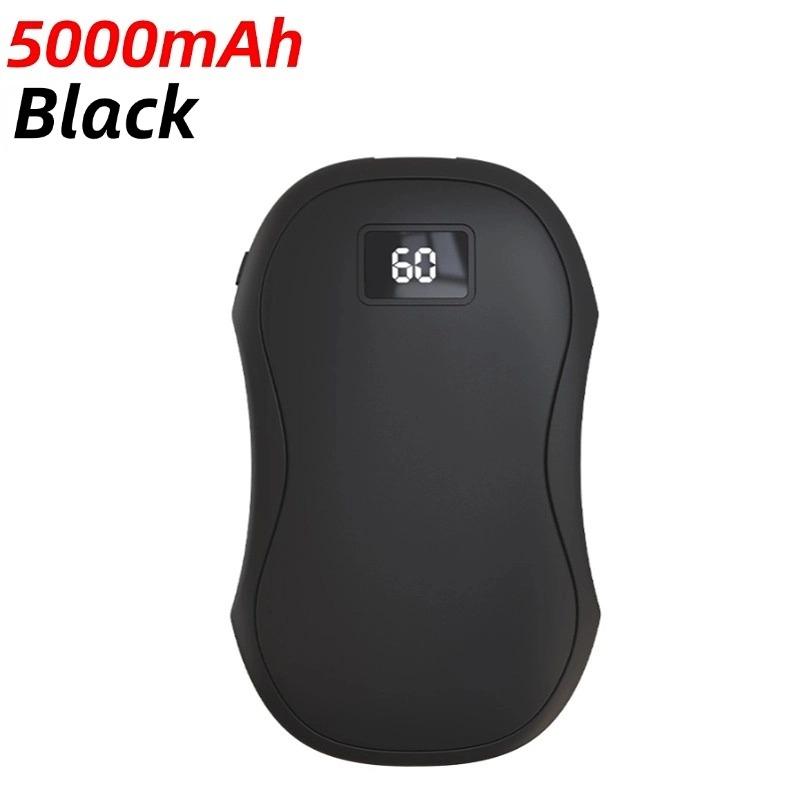 Зимняя грелка для рук 2 в 1 Портативная мини-грелка для рук с зарядкой через USB Двусторонняя грелка для рук Цифровой дисплей Быстрый нагрев грелка для рук