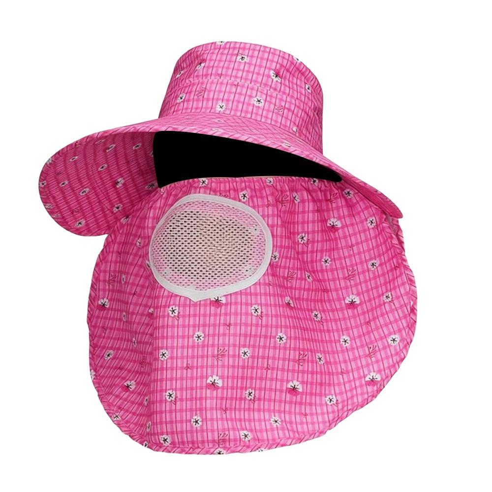 Fordable Sun Hat Wide Brim Fisherman Hat Fashion Face Hood Hat Women