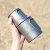 Captain Stag outdoor cup mug tumbler single double 220ml 300ml 450ml foldable handle lightweight titanium made Japan Tsubame Sanjo product