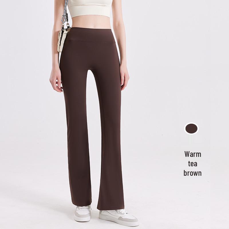 Брюки для йоги с микроклешем и высокой талией - Женские утягивающие, подтягивающие бедра, быстросохнущие фитнес-леггинсы бесшовного дизайна