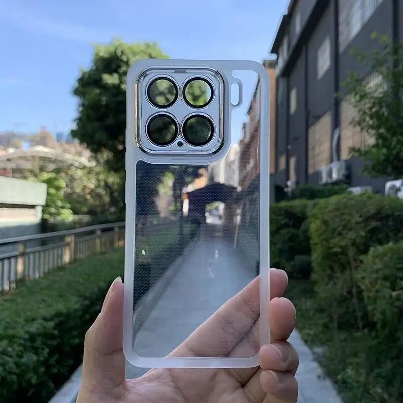 Для Xiaomi 15T 14T Pro Магнитный чехол Модный полупрозрачный ТПУ Мягкий силиконовый прозрачный чехол Защита пленки для объектива для Mi 15t Pro