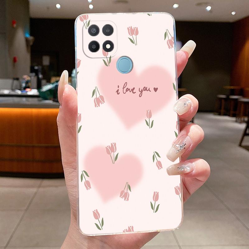 For Oppo A15 CPH2185 Case A15S CPH2179 Clear Fashion Butterfly Flowers Painted Soft TPU Back Cover For Oppo A15 A15S Phone Case