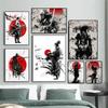 Japanese Ink Painting Japan Samurai Anime Posters and Prints Canvas Wall Art Pictures for Living Room Home Decoration