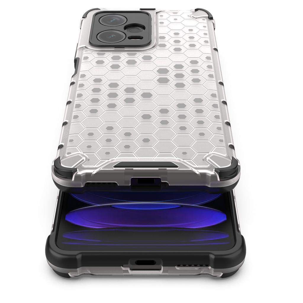 Rugged Hybrid Honeycomb Case for Xiaomi Redmi Note 12 Pro+ - Black Protective Cover