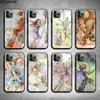 Красивый чехол для телефона с изображением цветочной феи, закаленное стекло для iPhone 12 11 Pro Max Mini XR XS MAX 8 X 7 6S 6 Plus SE 2020