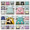 Panda Duvet Cover Queen Size Bedding Bamboo Home Textiles Children Boy Girl with Pillowcase Highend Bedding Cover