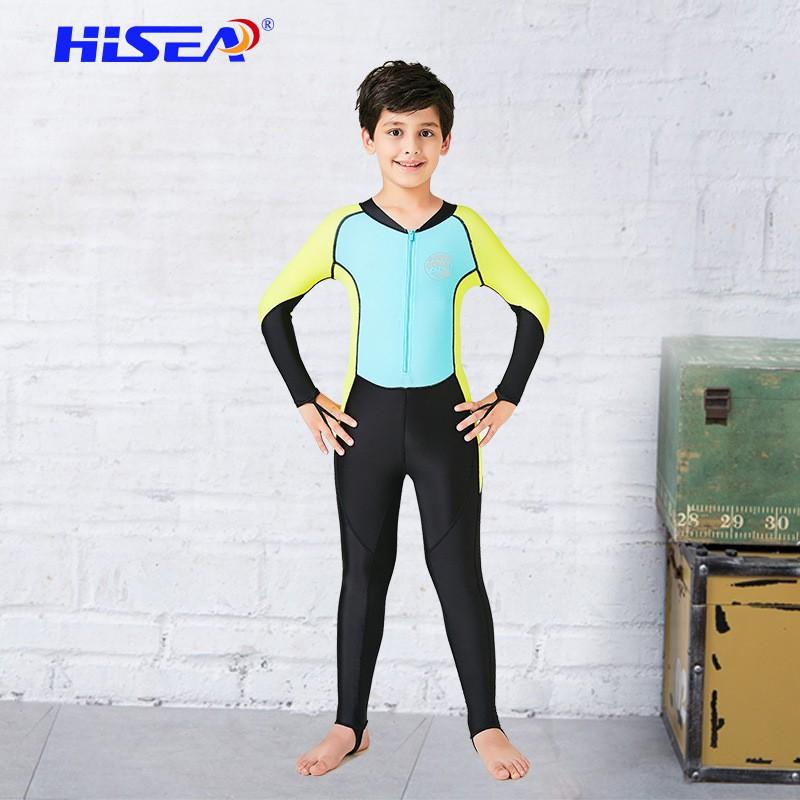 Kids UV Protection Long Sleeve Full Body Swimwear Diving Swimming Water Sports Unisex Nylon Rash Guard