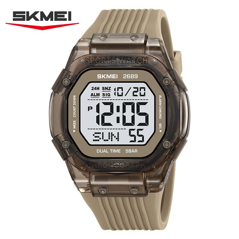 SKMEI 2689 Модные Динамичные Цифровые Часы для Студентов Силиконовый Ремешок Водонепроницаемые Многофункциональные Спортивные Электронные Часы для Студентов Подарок