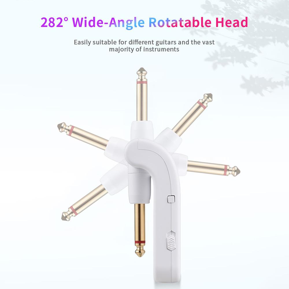 2.4G Wireless Guitar System Rechargeable Transmitter Receiver for Electric Guitar Bass Wind Instruments