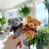 1PCS Mini Bear Plush Toys For Girl Pendant Letter Bowknot Small Bear Stuffed Pendant Cute Animal  Doll Soft Gift 8CM