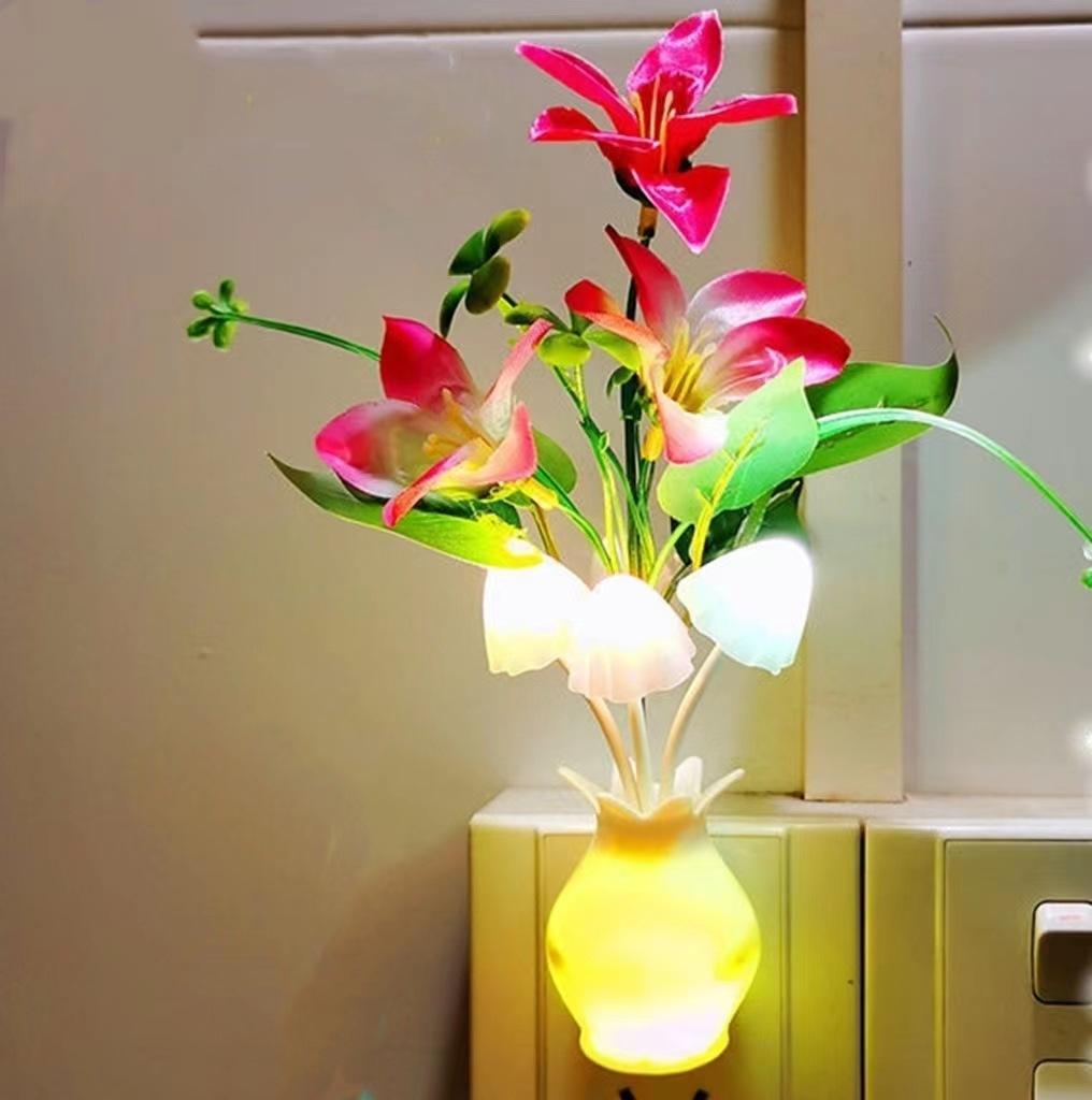 Wall Lamp Home Mushroom Night Lights Induction Luminous Mushroom Lamp US Plug 7 Color Night Light Led Night Lights  Accessories