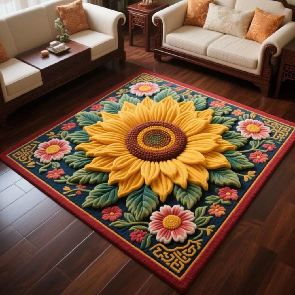 Ковер Подсолнух Ковер для гостиной Грязеотталкивающий Коврик под журнальный столик Коврик для пола Коврик для прихожей