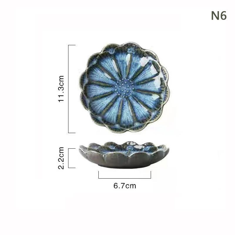 1 шт. керамическая тарелка для дегустации в форме цветка, фарфоровая тарелка для орехов, маленькая тарелка, мини-соевый соус, приправа, столовые приборы, кухонные принадлежности, аксессуары